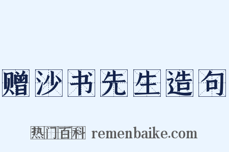 赠沙书先生造句是什么意思的图片